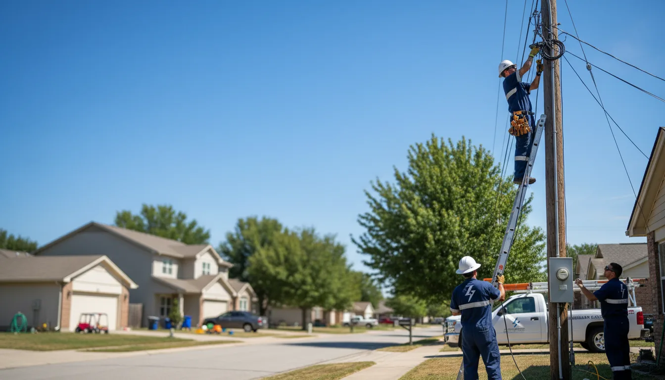 Residential electrician providing installation services in Bates City, MO